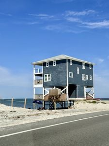 Beach house erosion on Cape San Blas Florida