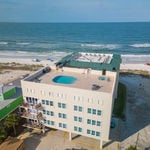 Aerial view of The Vue rooftop pool deck