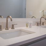 Dual vanity in bathroom at The Vue Mexico Beach