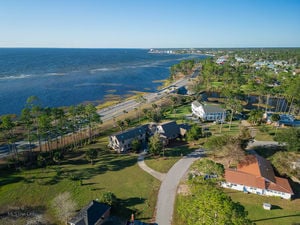 Aerial view of home overlooking St. Joe Bay