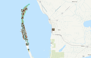 Map of St. Joseph Peninsula State Park on Cape San Blas Florida