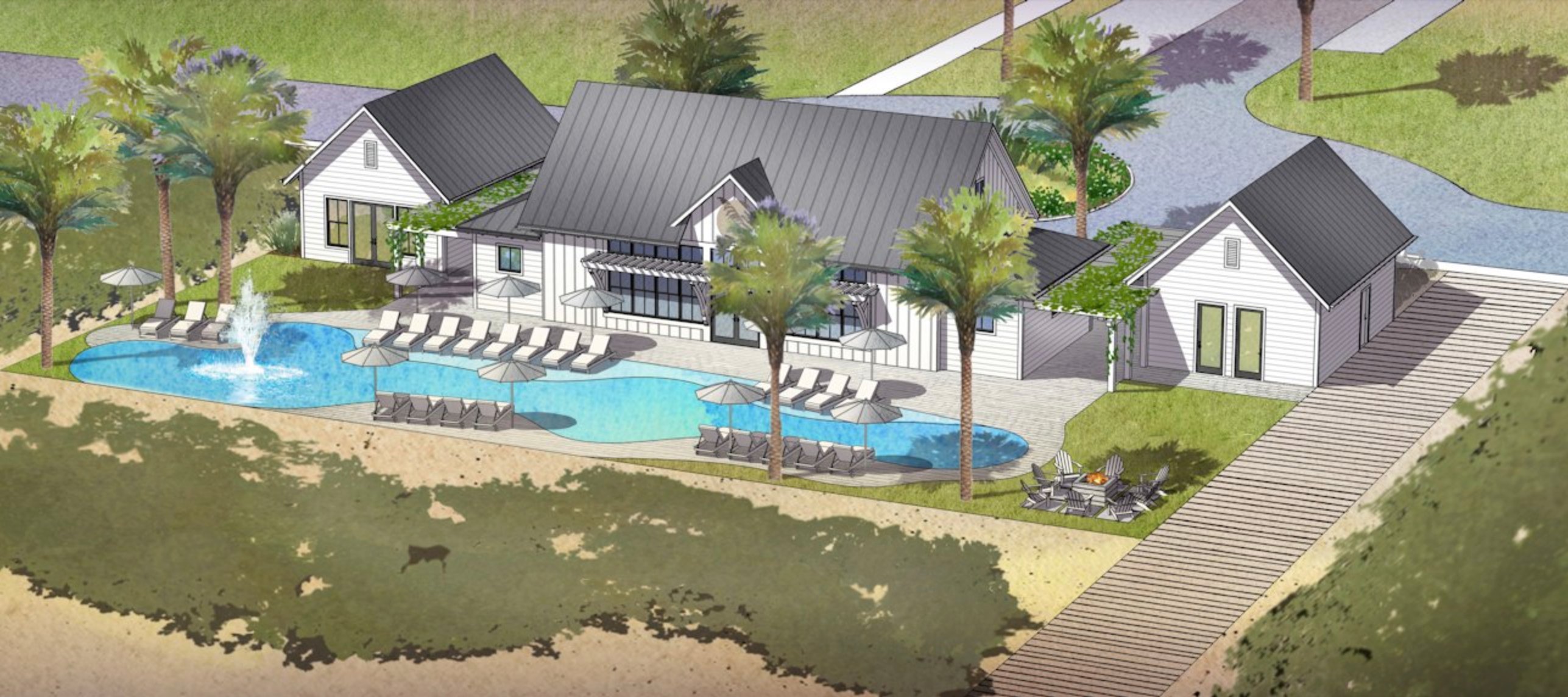 Sugar Sand community area rendering