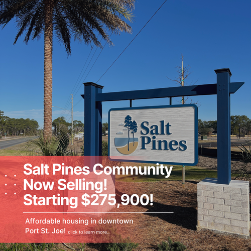 Salt Pines Community in Port St. Joe - New Homes Starting at $275,900