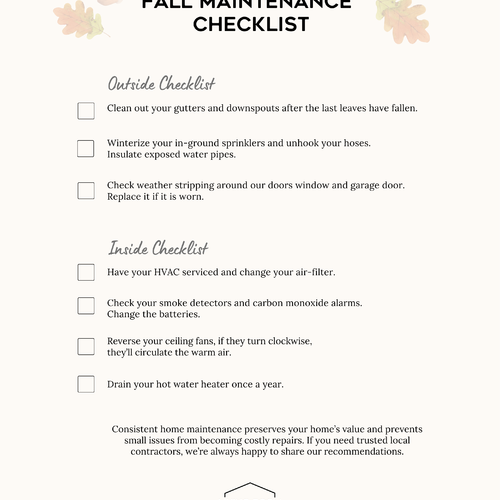 Simple Fall Checklist