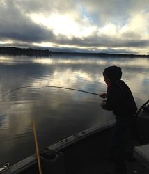 child fishing