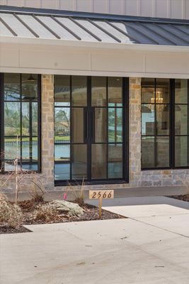 modern stone house exterior