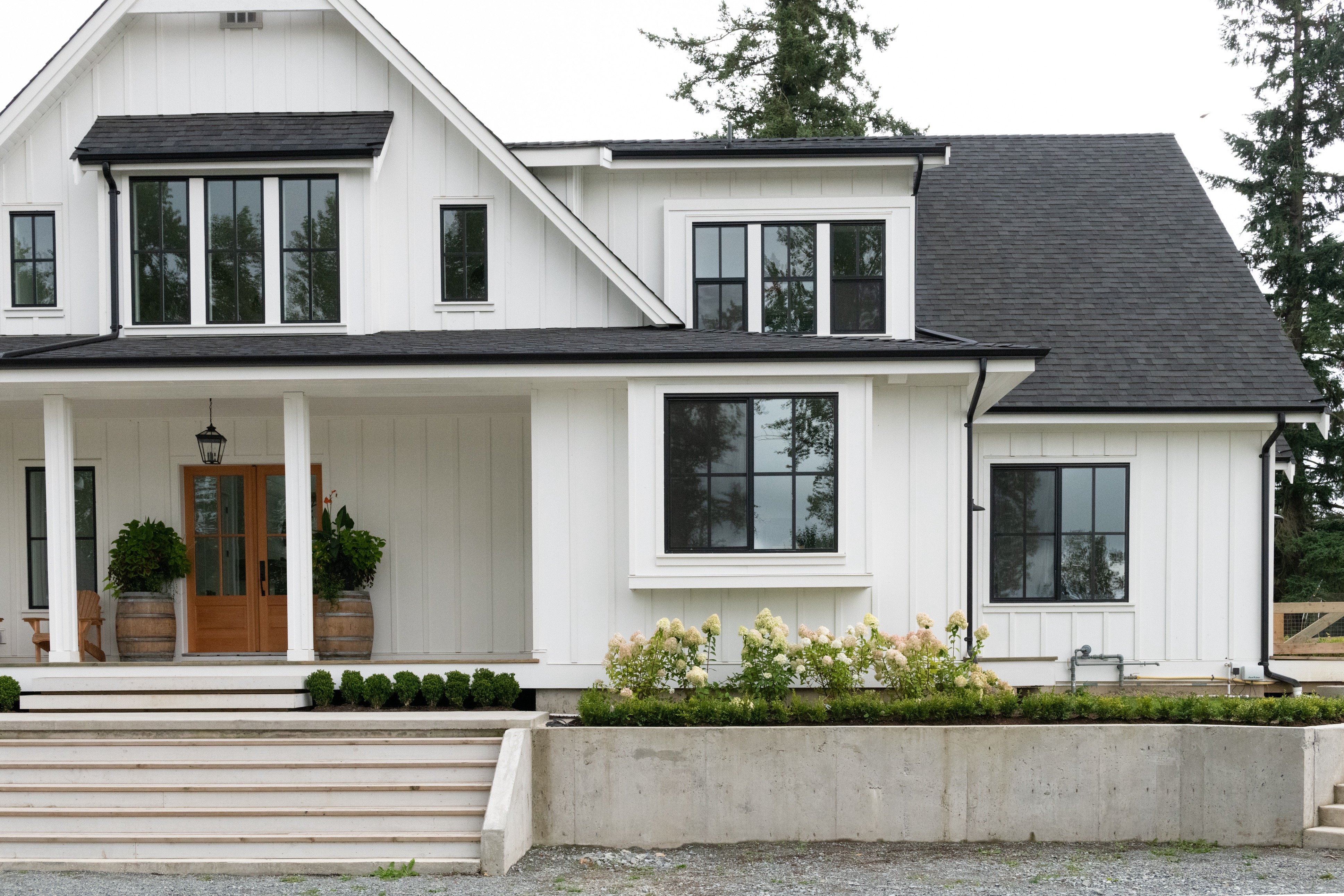 Modern farmhouse-style house in North America