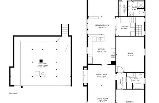 48- 300 W Cleveland - MLS listing photo order - floor plan with measurements