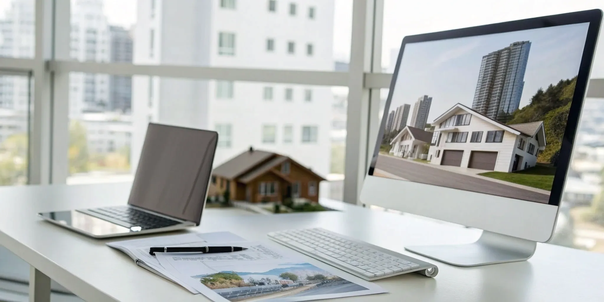 Searching for 1031 exchange properties for sale in California on a computer.