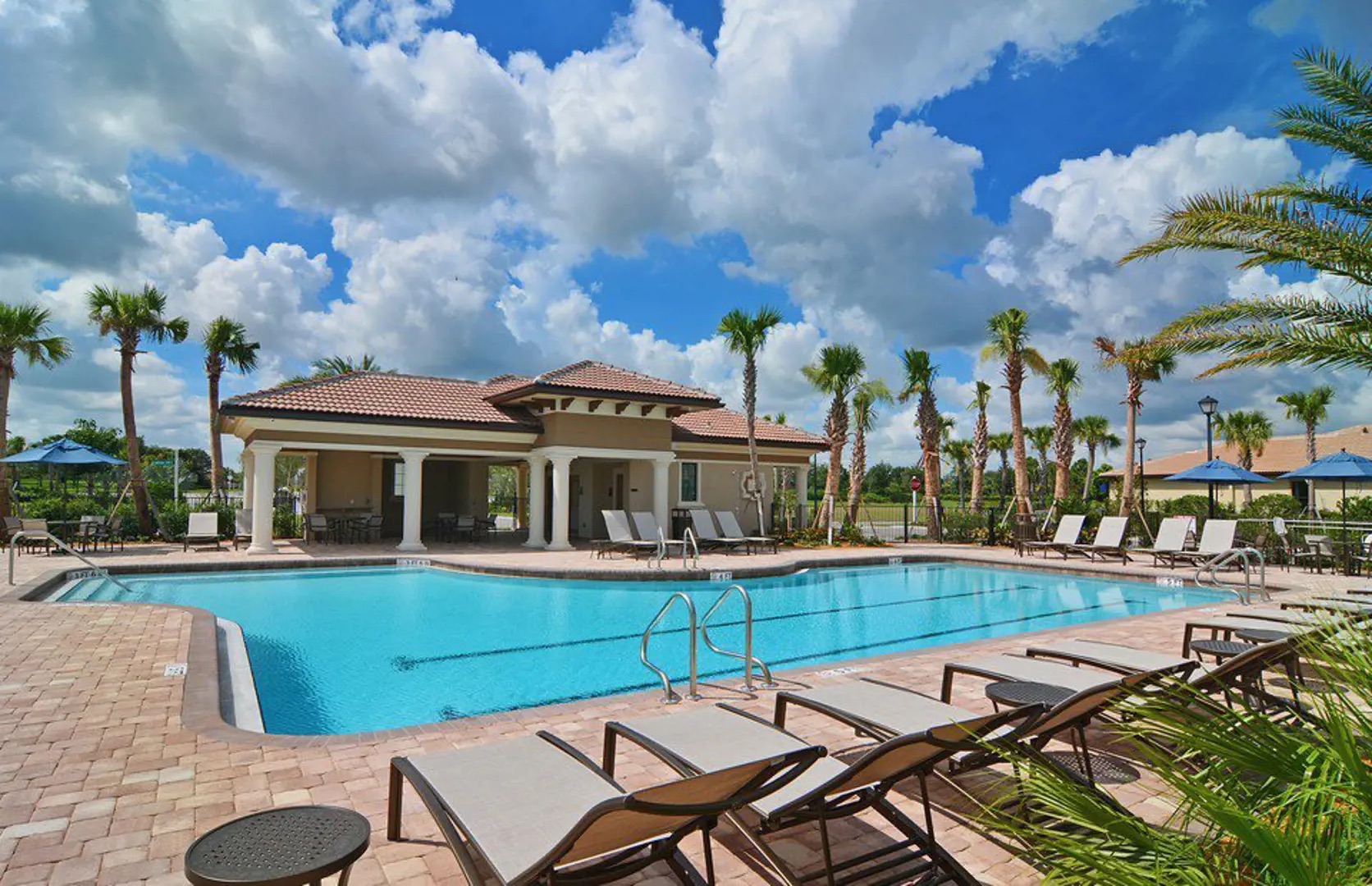 Community swimming pool at The Cove at Waterway Village