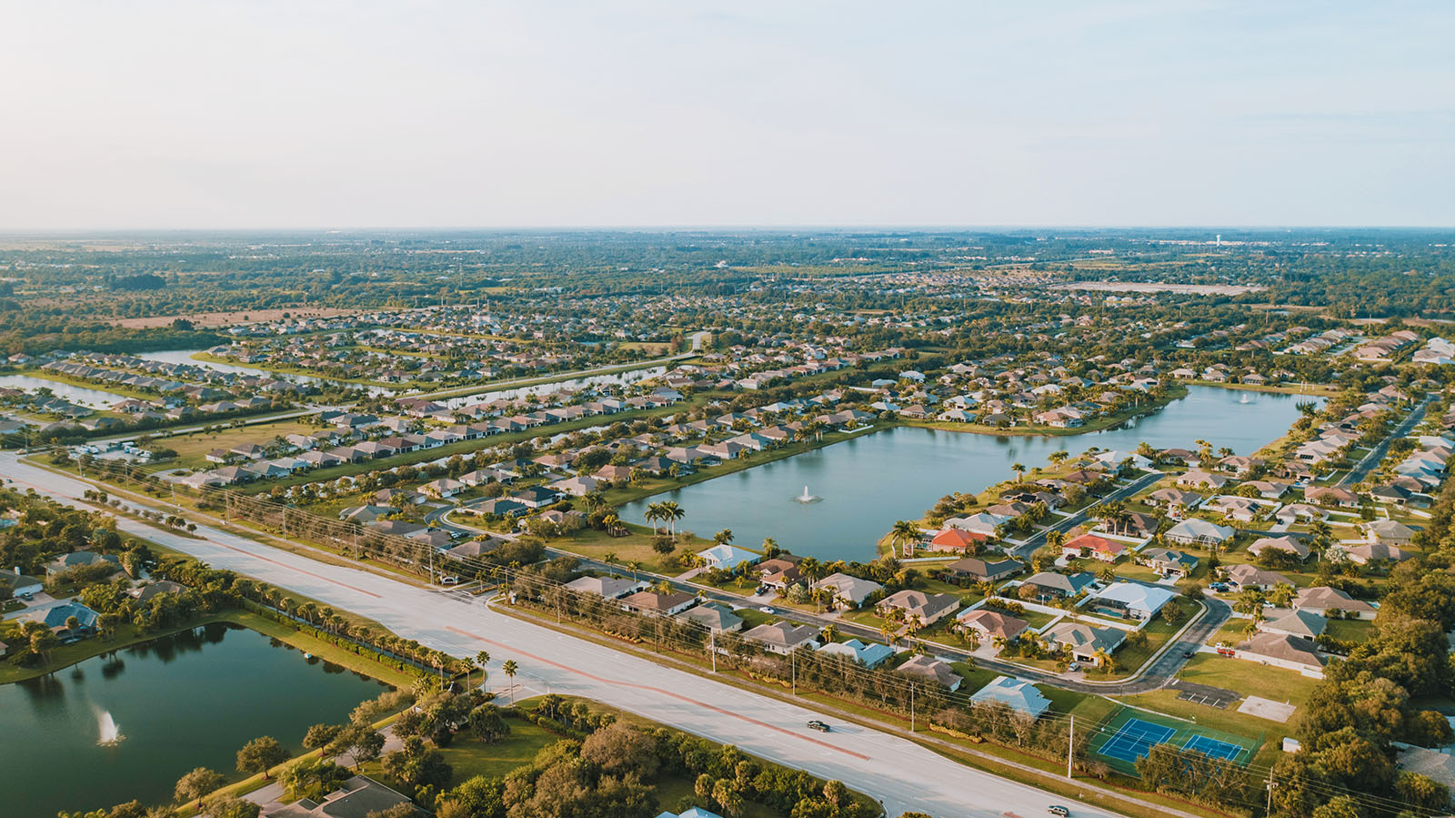 Residential neighborhood in Florida Ridge, Florida
