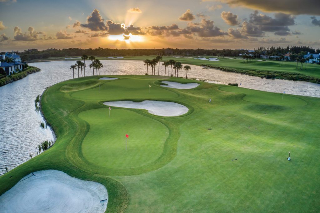 Golf course and practice facilities at Windsor in Vero Beach