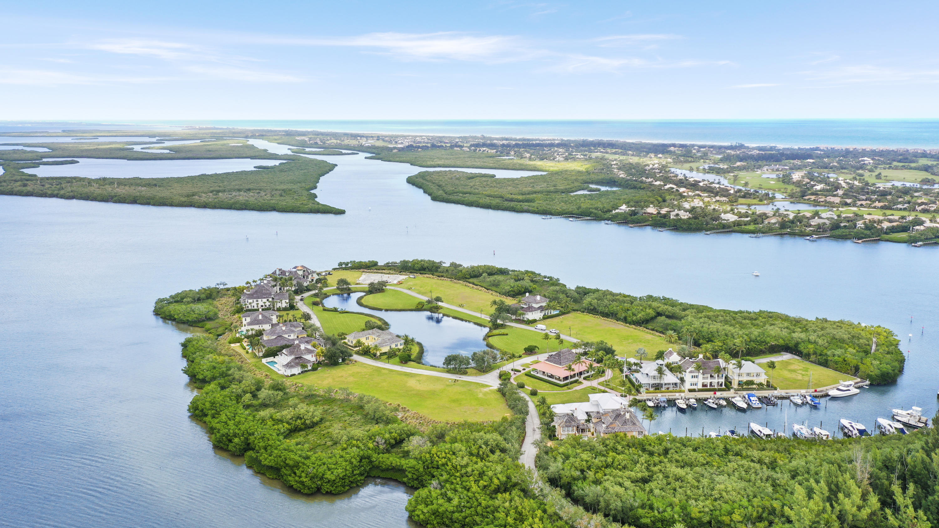 Waterfront residence within Marsh Island Club