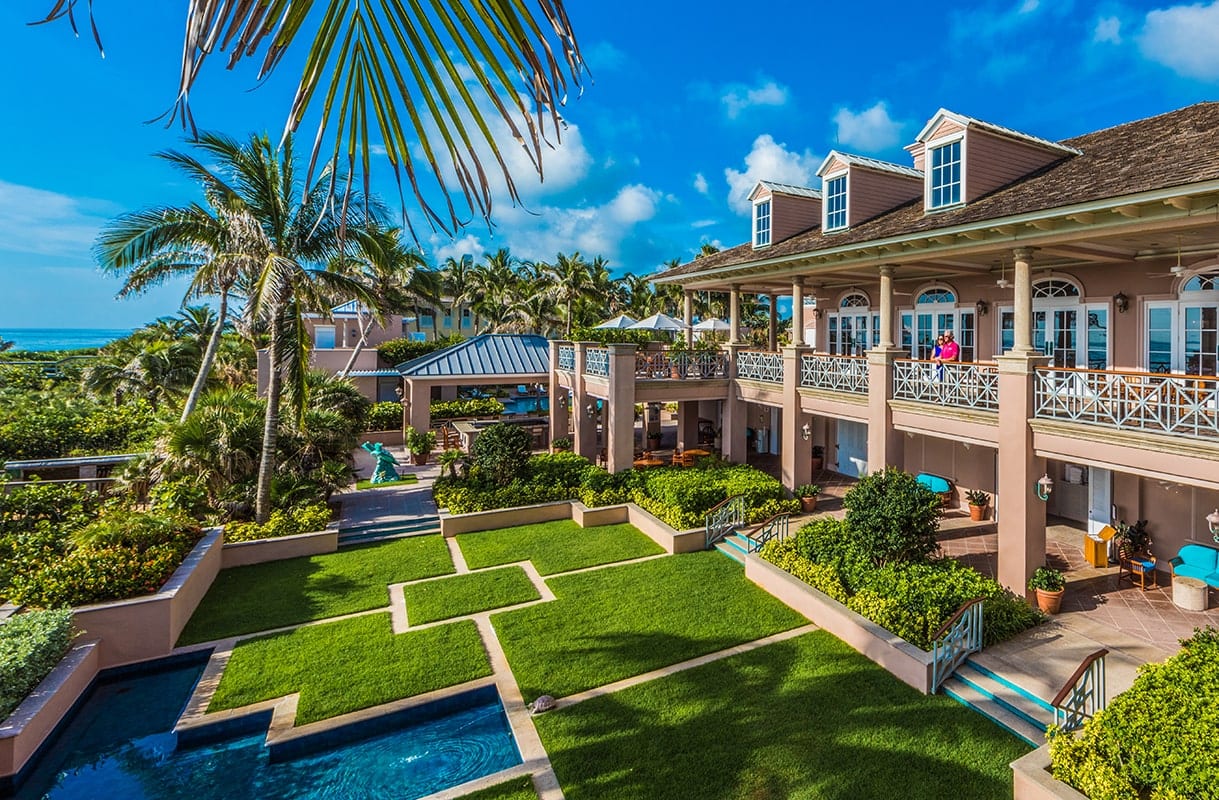 Elevated coastal and golf-course view from a residence at Orchid Island