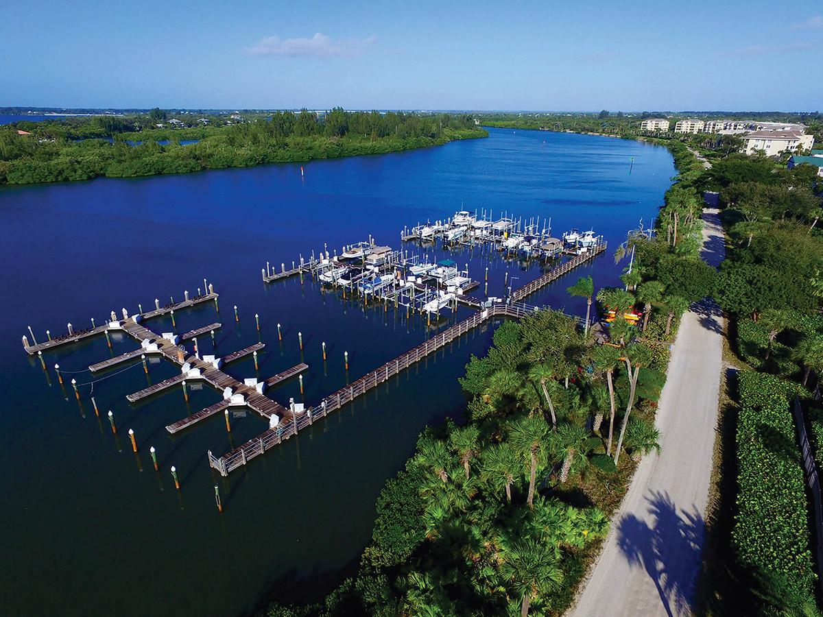 Riverfront marina and Yacht Club at Sea Oaks