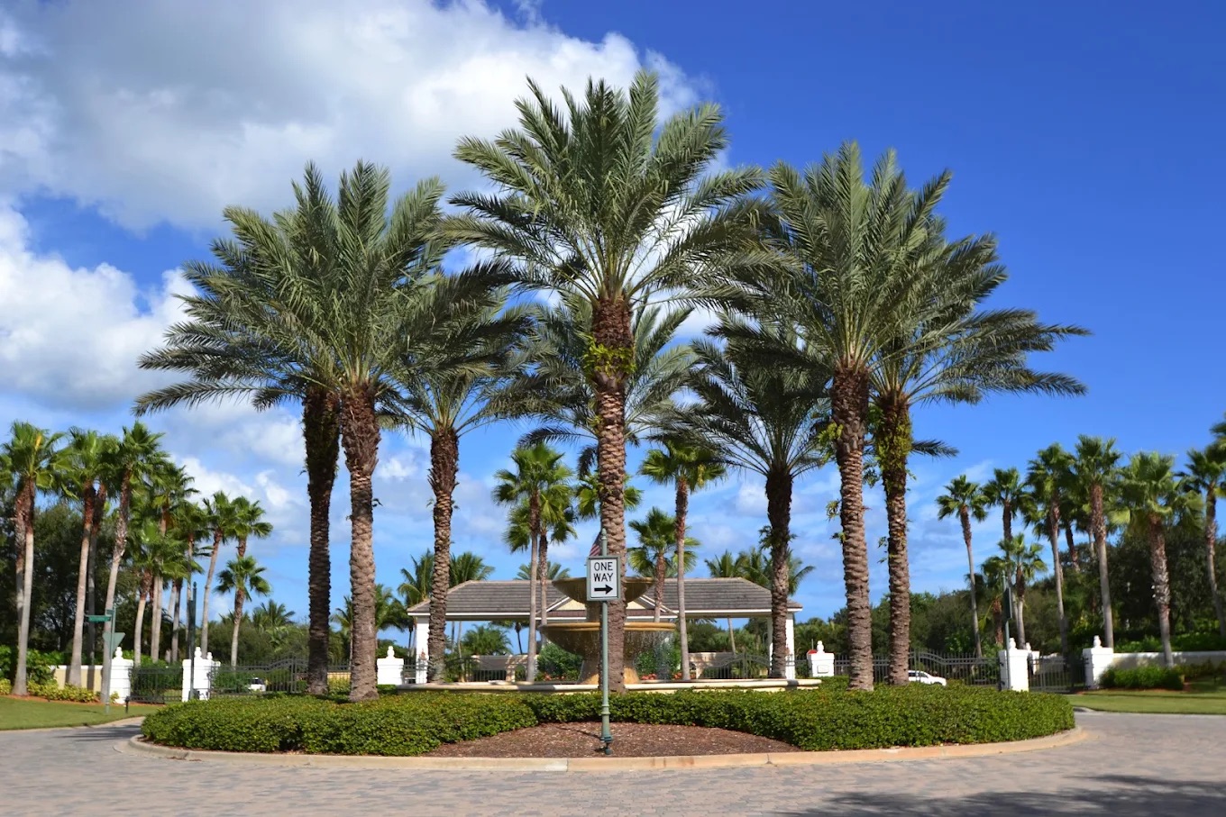 Landscaped entrance to Seasons in Vero Beach