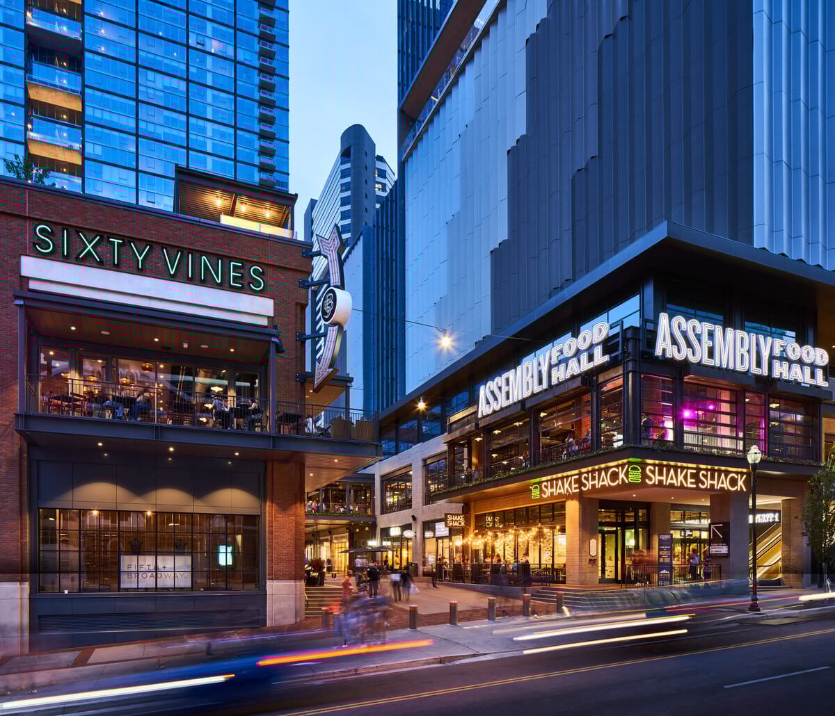 Nashville office building exterior in downtown core