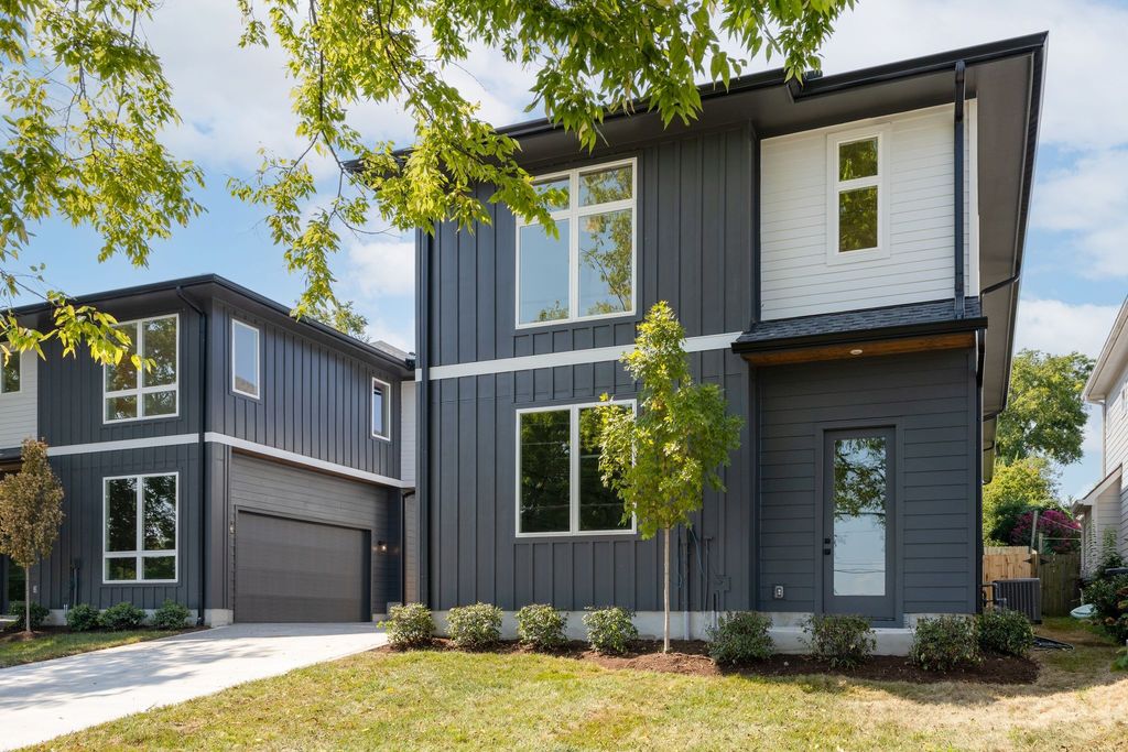 Modern new construction home exterior at 5917E Robertson Avenue in Charlotte Park, Nashville TN 37209