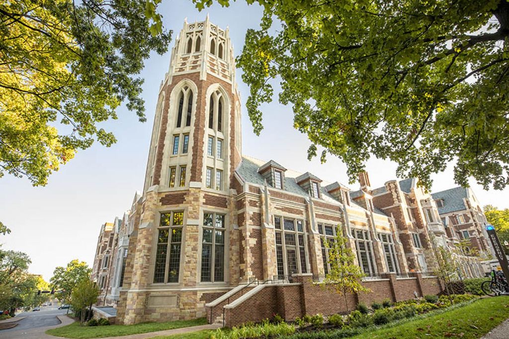 Vanderbilt University campus building with gothic architecture and tree-lined path in Nashville TN