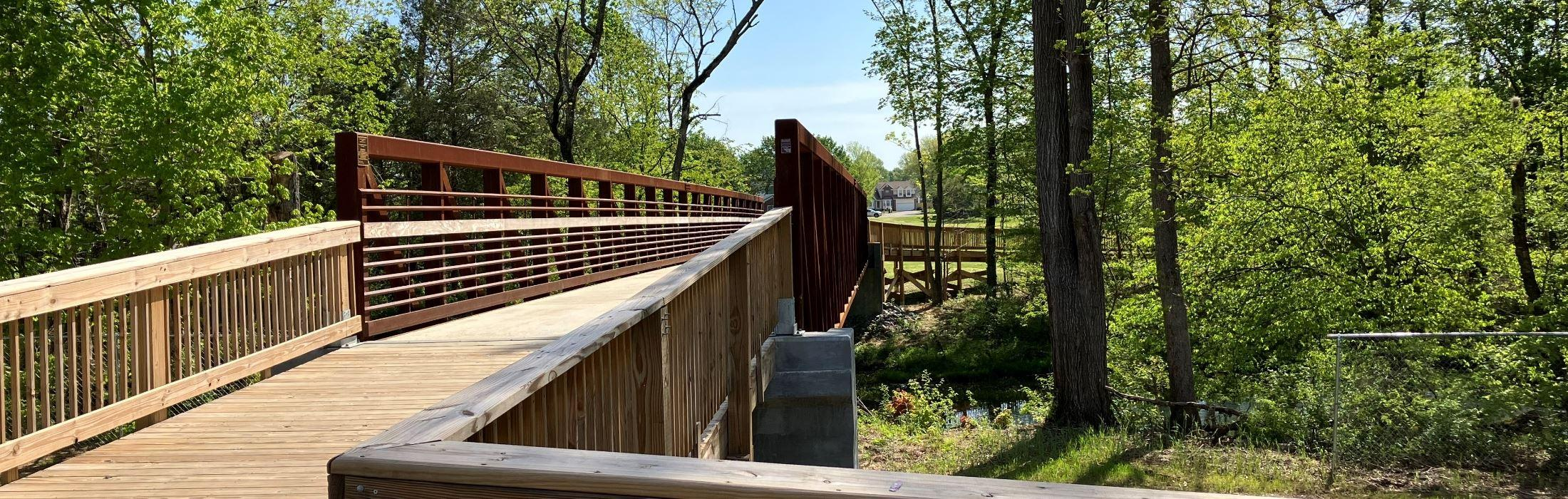 Greenway trail bridge in Mount Juliet Tennessee