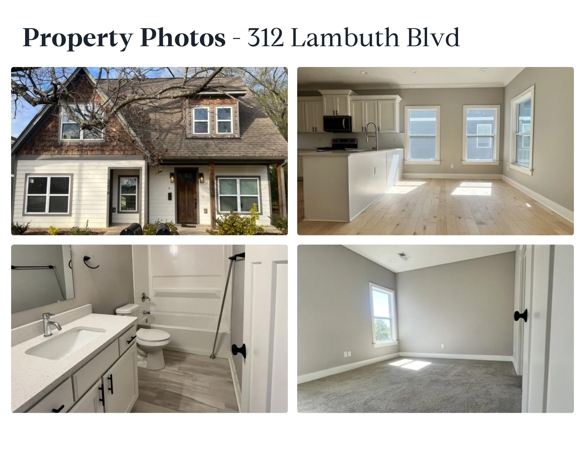 321 Lambuth Blvd Jackson TN — cedar-shake cottage 3BR/2.5BA, open kitchen, hardwood floors, 38301