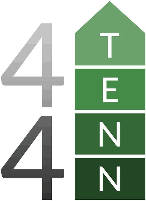 44TENN logo, the boutique condominium building at 505 Community Court in The Nations, Nashville
