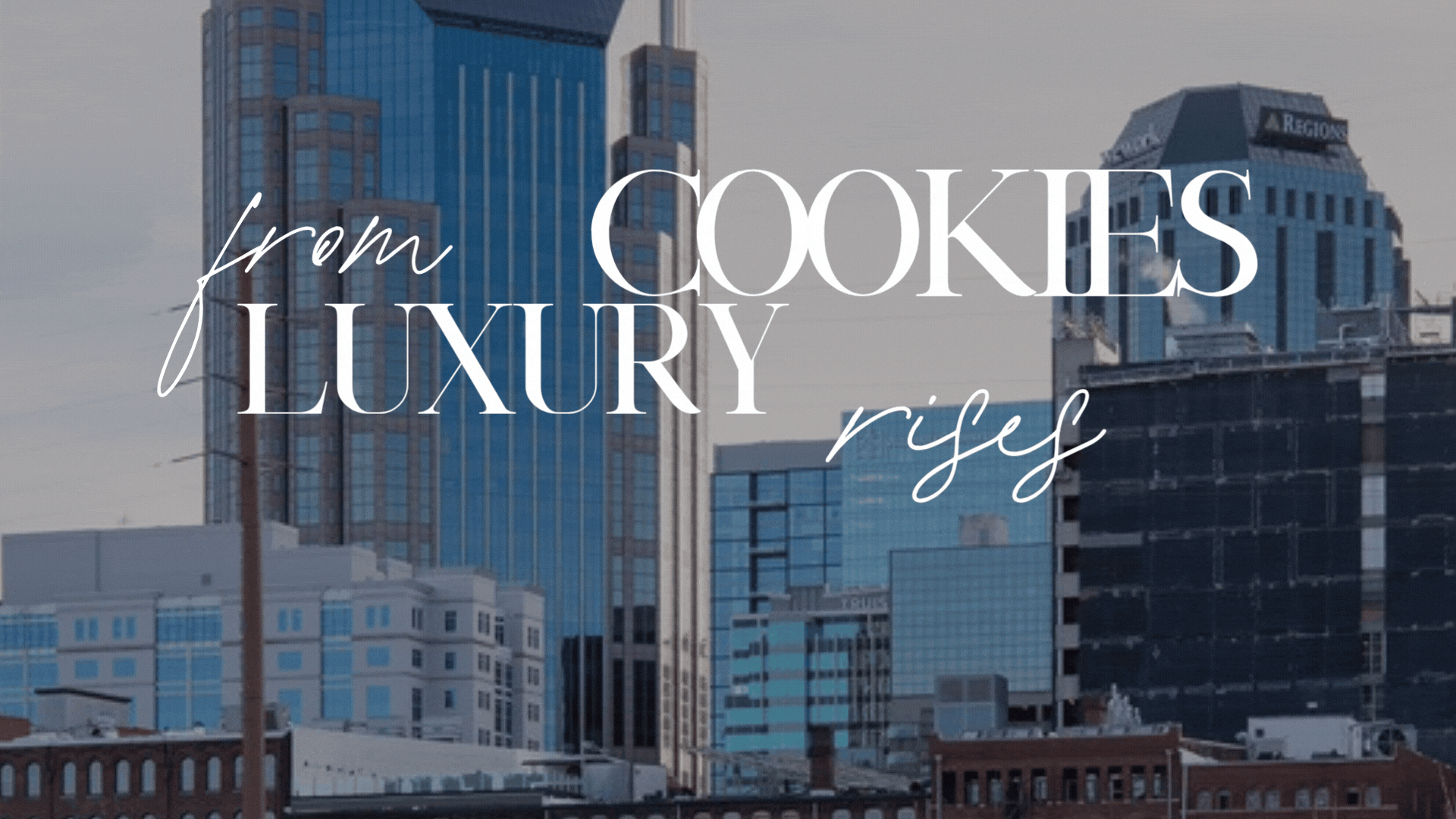 Nashville skyline near Historic Germantown, where The Hanover luxury city homes are rising