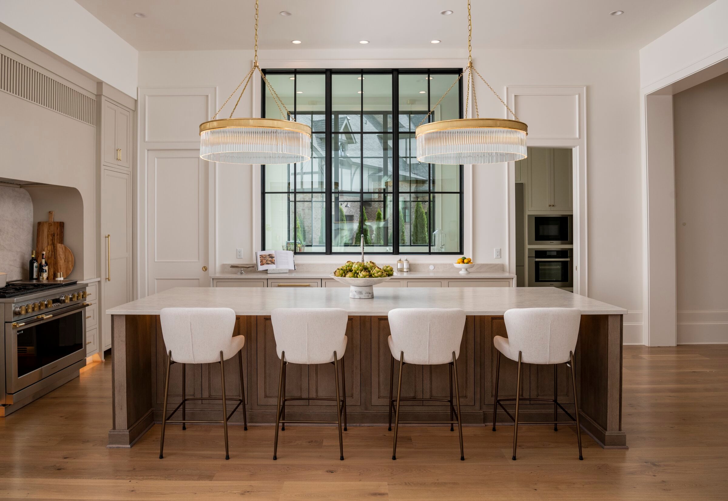 Custom kitchen with large island in an Eastman's Preserve home, Brentwood TN