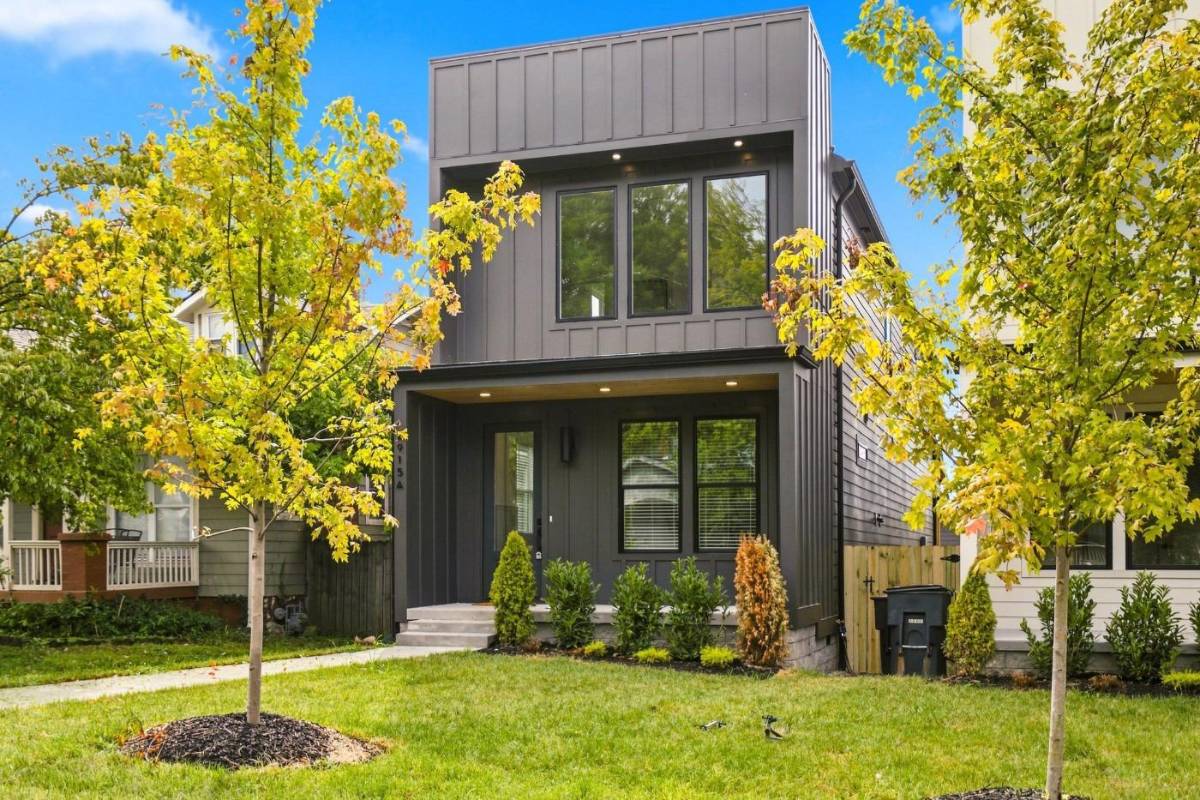 Modern two-story exterior of 2915A Davis Avenue in South Inglewood, East Nashville