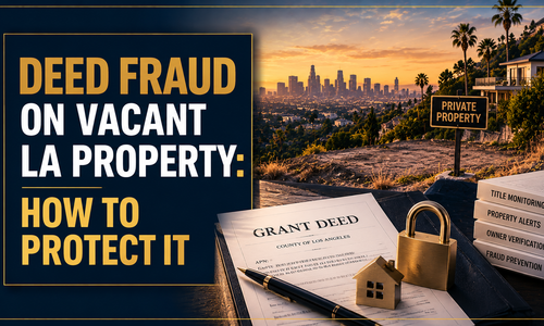 Deed Fraud on Vacant LA Property: How to Protect It