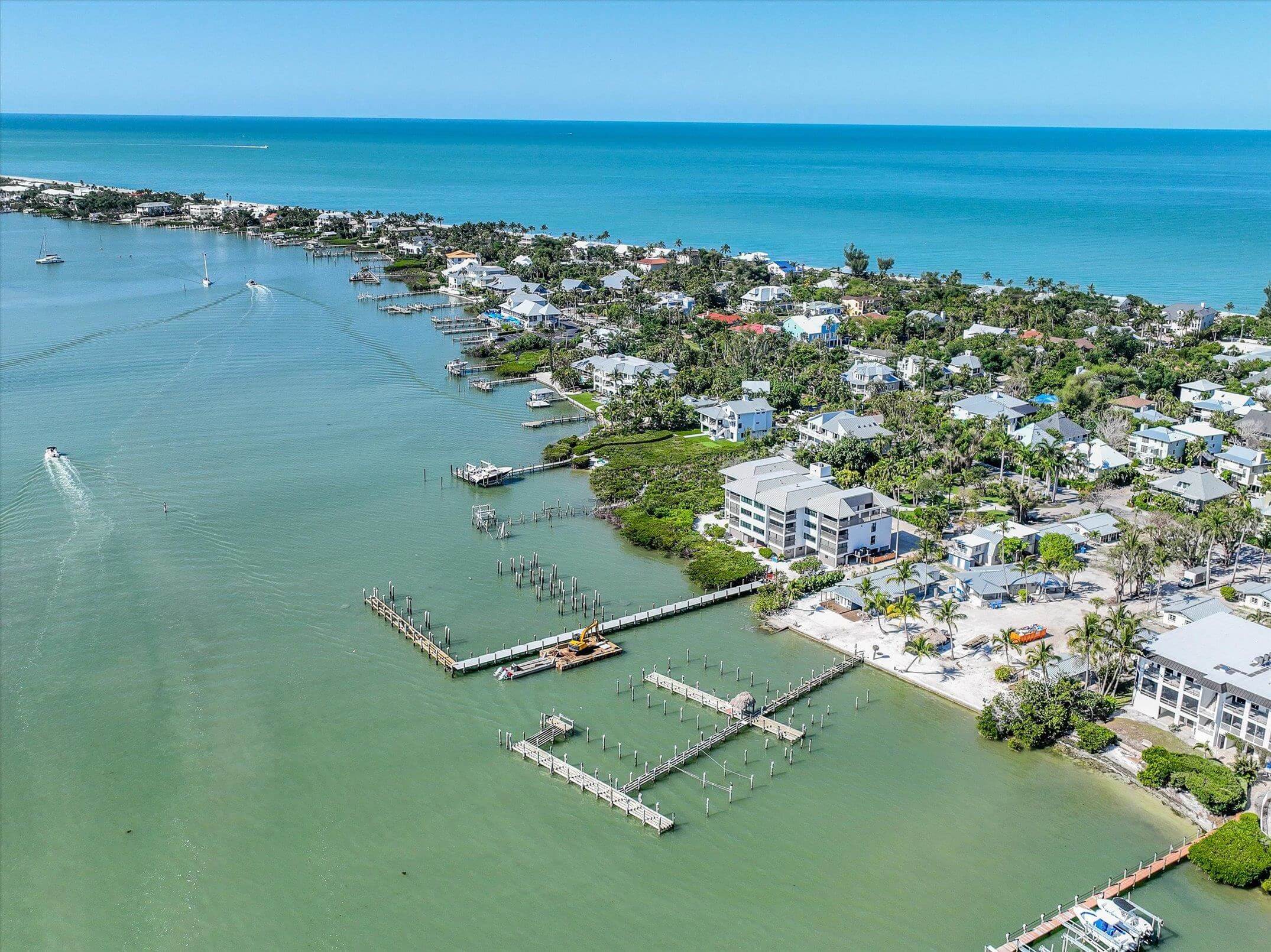 Drone shot of Captiva island