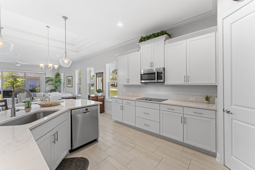 Modern Kitchen with Ample Storage and Dining Area