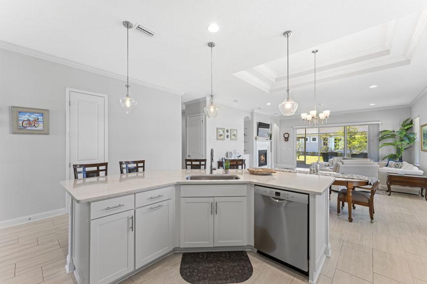 Modern Kitchen with Ample Storage and Dining Area