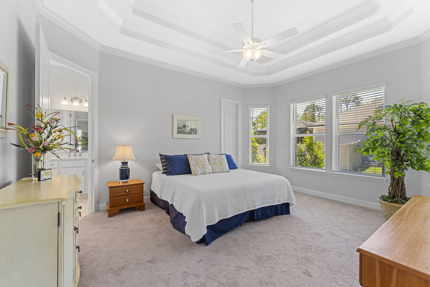 Primary Suite with Ensuite Bath and Garden Views