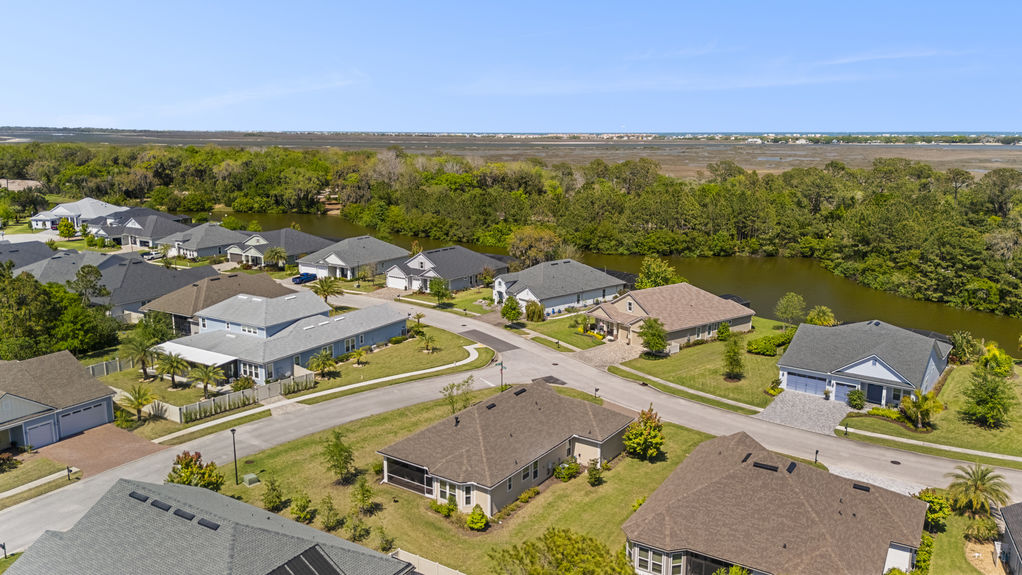 Aerial Perspective of Home on Spacious Corner Lot in Madeira
