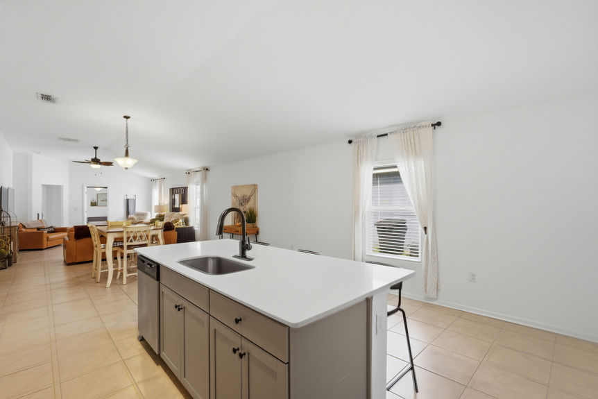 Modern Kitchen with Island | Real Estate 52 Newland Court St. Augustine