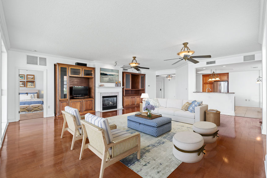 Ocean View Living Room at 230 N Serenata Blvd Unit 711