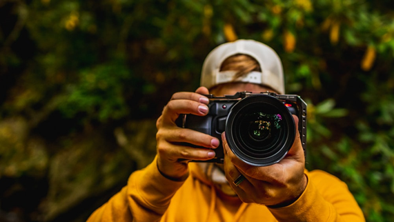 A photographer taking a picture.