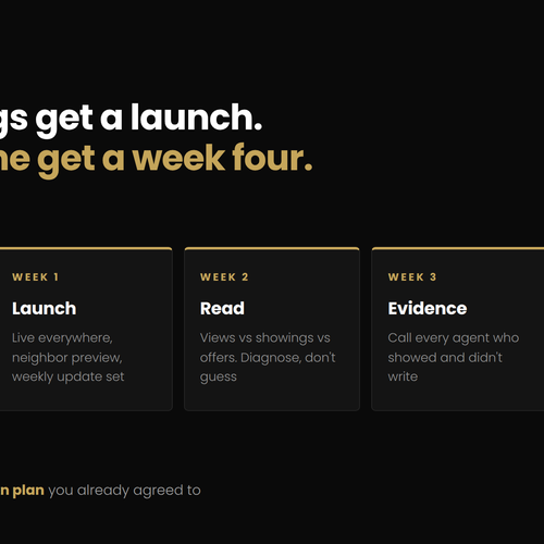 When a Listing Sits: A Week-by-Week Plan
