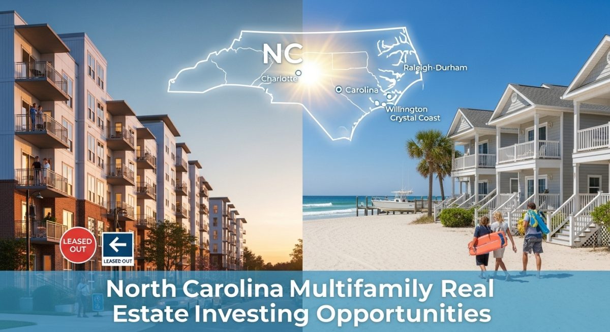 North Carolina multifamily real estate investing opportunities in cities and coast