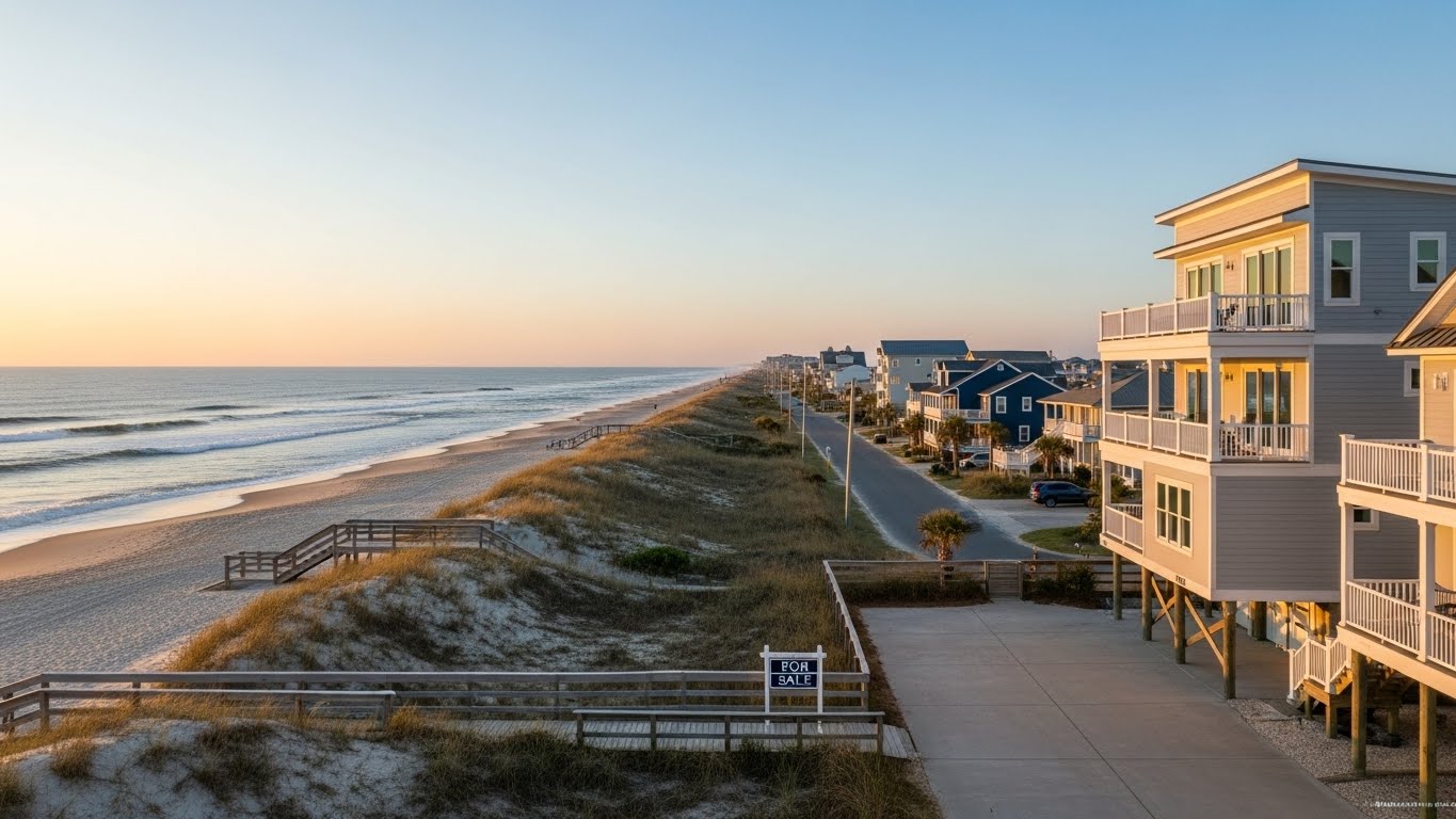Oceanfront homes in Carolina Beach highlighting real estate investment potential