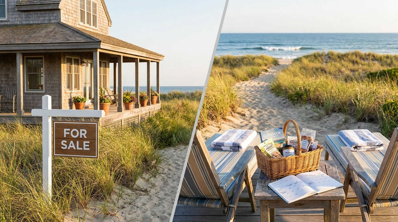 Emerald Isle property showing sell or rent decision by the coast