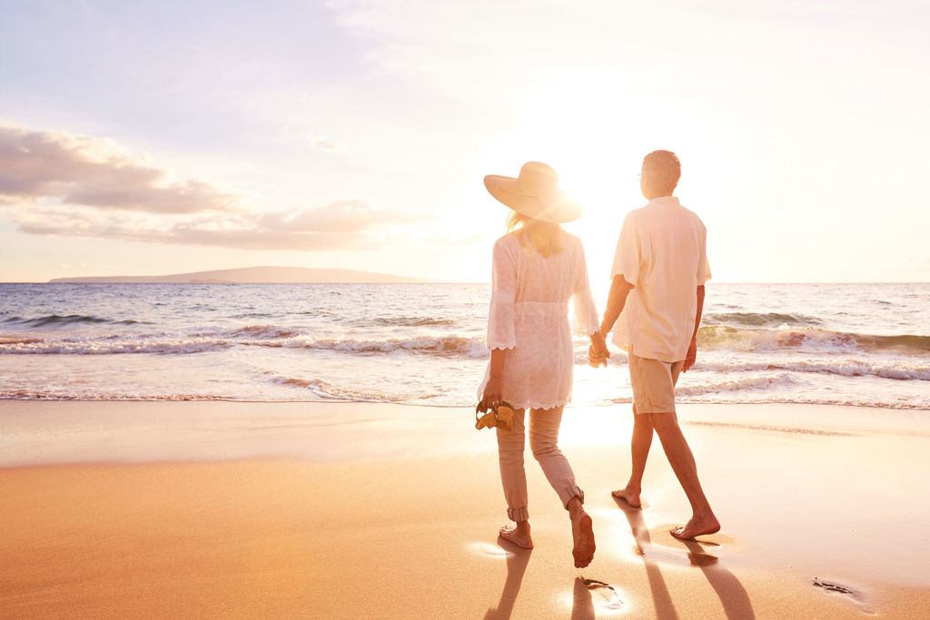 Couple Walking on Beach