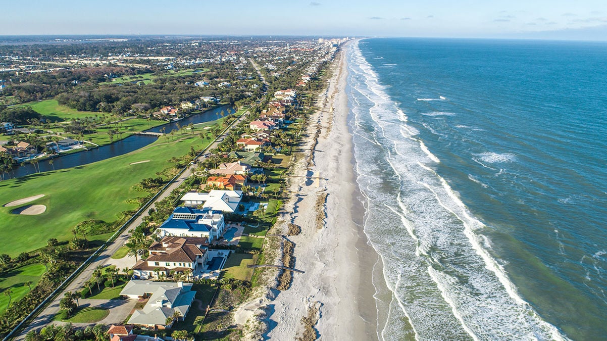 Aerial View of Ponte Vedra Beach, Jacksonville