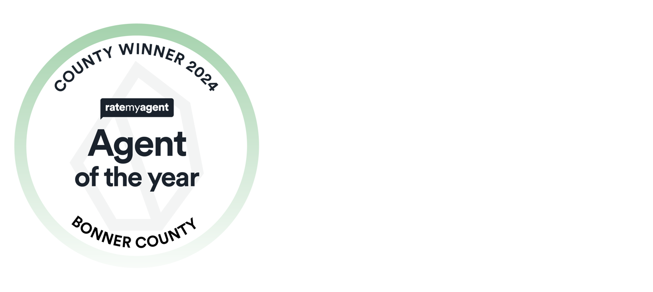 Elite Realty Partners by Real Broker receiving the Customer Service Excellence Award in Bonner County for outstanding real estate services in 2024. The team is recognized for their commitment to client satisfaction and professionalism in the Sandpoint, Idaho real estate market