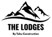 The Lodges at Providence logo, blaack text with mointains