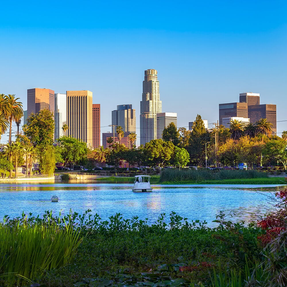 City-skyline-of-Los-Angeles-downtown