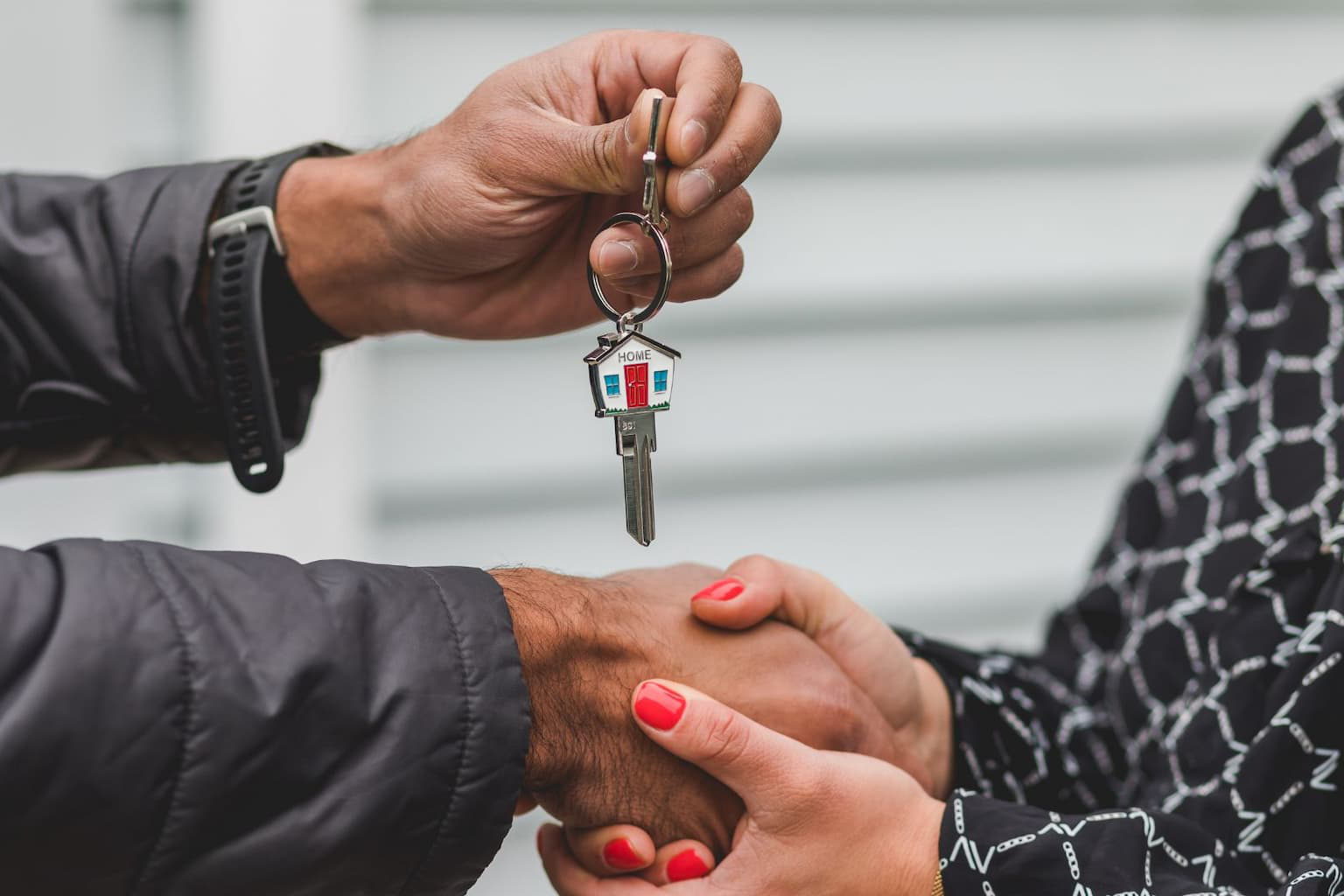 Exchanging keys in a real estate deal
