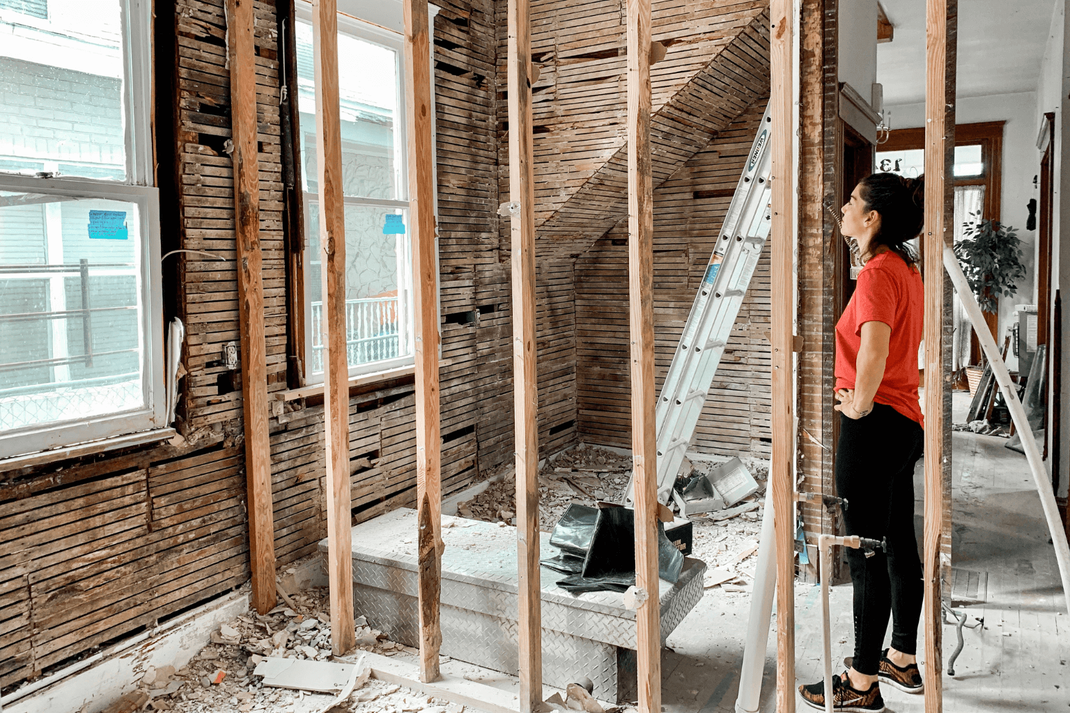 Homebuyer looking at home renovation potential