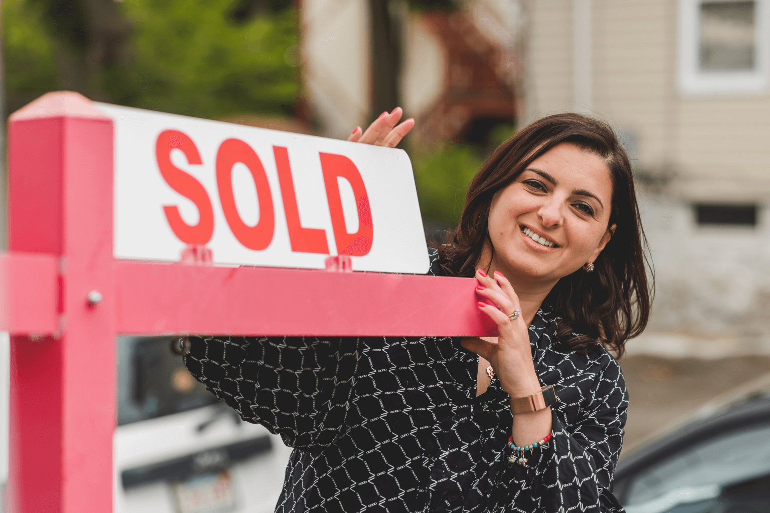 California house with a SOLD sign after a fast cash sale